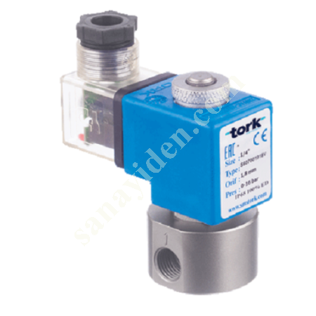 PASLANMAZ SOLENOİD VALF(2/2 YOLLU) (ÇAP:1/8''-BAR:0-12, Vanalar / Valfler