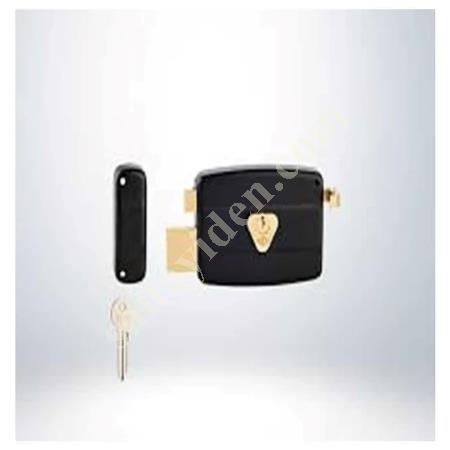 TRAJLI IRON DOOR LOCK KALE WITH CYLINDER - BLACK 14 CM, Locks