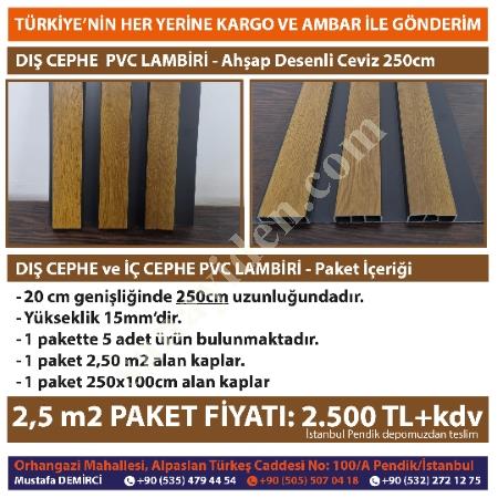 DIŞ CEPHW PVC LAMBİRİ KAMPANYASI PAKETİ 2,5 M2 KAPLAR, Çatı-Dış Cephe Kaplama Malzemeleri (Oluk- Panel)