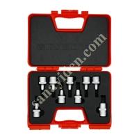 SOCKET TORX BIT SET 1/2" 9 PIECES,