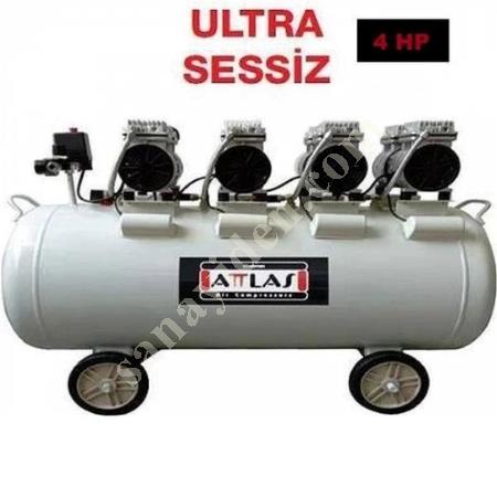 ATTLAS SC 20200 SESSİZ MONOFAZE KOMPRESÖR 200 LT 4.0 HP, Elektrikli El Aletleri