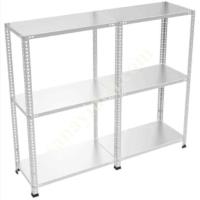 3 TIER DOUBLE GALVANISED STEEL SHELF ARCHIVE SHELF, Warehouse / Shelving Systems