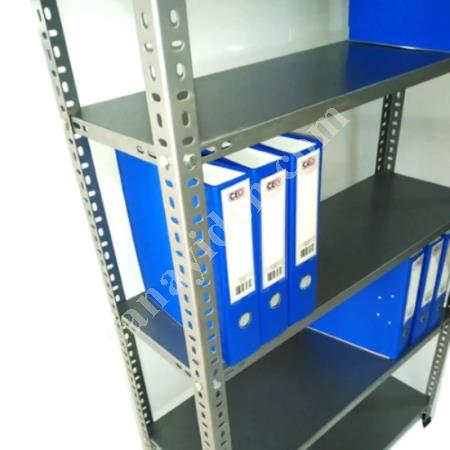 6 LAYERS 4 ADJACENT GALVANISED STEEL SHELVING, Warehouse / Shelving Systems