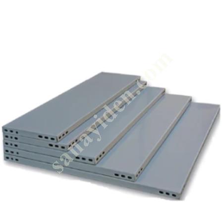 4 ADJACENT GALVANISED STEEL SHELF. WAREHOUSE, FILE, ARCHIVE SHELF, Warehouse / Shelving Systems