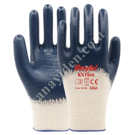 BEYBI KN-FLEX COTTON LINED LYCRA BLUE GLOVES NO:9, Work Gloves