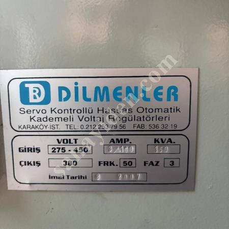 150 KVA REGÜLATÖR / GİRİŞ 275 - 450 VOLT / ÇIKIŞ 380 VOLT, Voltage Regulator