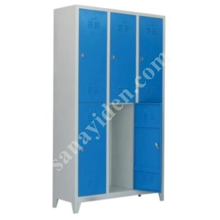 BLUE STANDARD 6-PIECE LOCKER CABINET 40X97XH200, Industrial And Personnel Cabinets