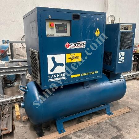 SARMAK BRAND 15 KW TANK SUPERCHARGED COMPRESSOR, Screw Compressor