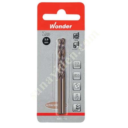 WONDER HSS DRILL BIT SET OF 2 BLISTERED 1.5 MM GOLD SERIES COBALT, Hand Tools