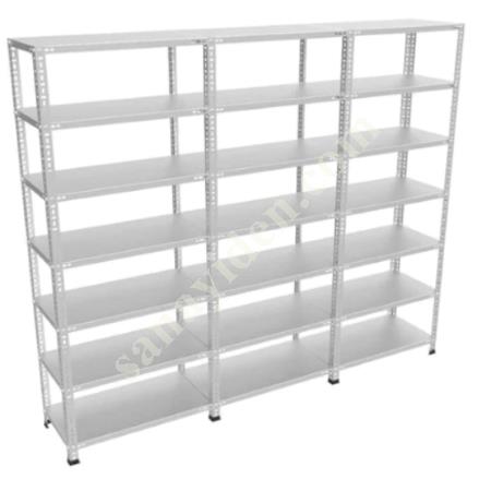 7 LAYERS 3 ADJACENT GALVANISED STEEL SHELF., Warehouse / Shelving Systems