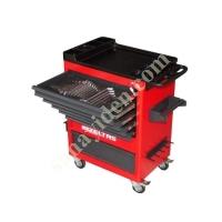 (DOLU-142) İZELTAŞ 7 DRAWERS GARAGE MOBILE TOOL CABINET RED,