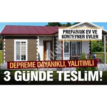 DOĞAL YAŞAMA UYUMLU, TAŞINABİLİR KONTEYNER EVLER, Çatılı Konteyner - Prefabrik - Konteyner