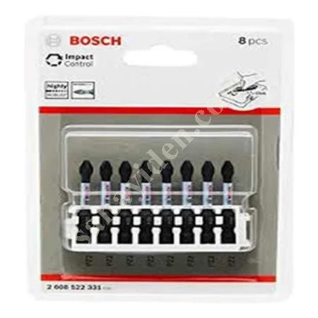 BOSCH IMPACT CONTROL SCREWDRIVER BITS PH2 (8X) 50MM, Hand Tools