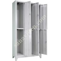 GREY STANDARD 6-PIECE LOCKER CABINET 40X97XH200, Industrial And Personnel Cabinets