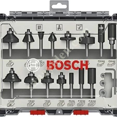 BOSCH FREZE SETİ 15 PARÇA KARIŞIK 6 MM, El Aletleri