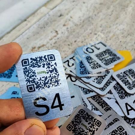 QR MENÜ BASKI,RAKAMLI KAREKOD BASKI,QR KODLU METAL ETİKET , Reklam & Promosyon