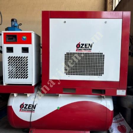 ÖZEN MARKA 18.5 KW 25 HP TANK ÜSTÜ VİDALI KOMPRESÖR, Vidalı Kompresör