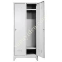 GREY STANDARD 2-PIECE WARDROBE 40X66XH185 CM, Industrial And Personnel Cabinets