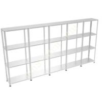 4 LAYERS 5 ADJACENT GALVANISED STEEL SHELF.,