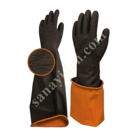 BEYBI KORUN LONG BLACK SERRATED 60CM GLOVES, Work Gloves