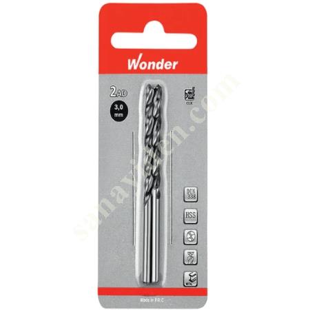 WONDER HSS DRILL BIT WITH BLISTER 3 MM SET OF 2, Hand Tools