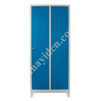 BLUE STANDARD 2-PIECE LOCKER CABINET 40X66XH185 CM, Industrial And Personnel Cabinets