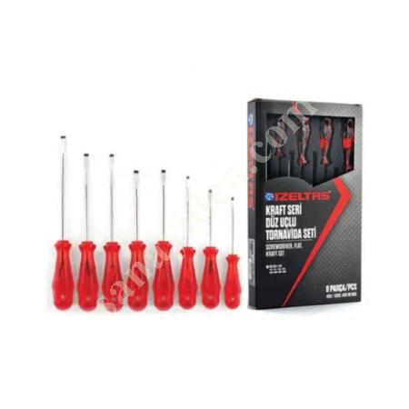 İZELTAŞ KRAFT SERIES FLAT TIP SCREWDRIVER SET 8 PIECES, Other