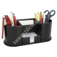 FAUX LEATHER PEN HOLDER,