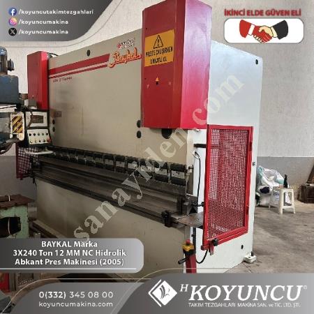 KULLANIM KOLAYLIĞI VE GÜVENİLİR PERFORMANS: BAYKAL 3X240 TON PRES, Abkant Pres