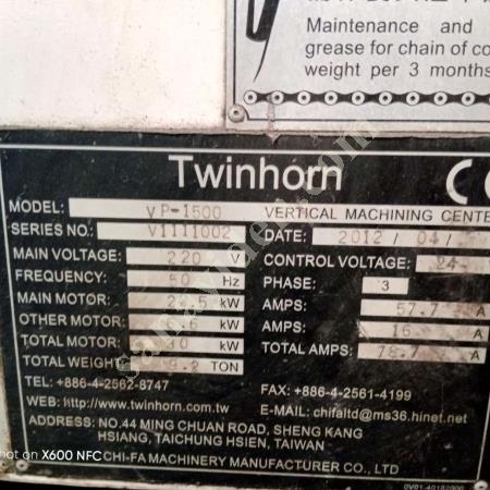 TWINHORN VP-1500 FIYAT IÇIN ILETIŞIME GEÇIN , Vertical Machining Center