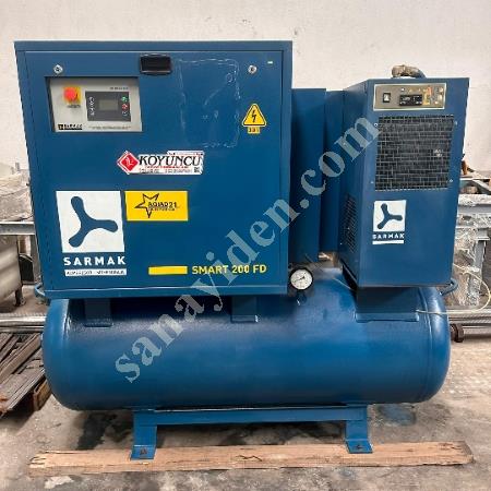 SARMAK BRAND 15 KW TANK SUPERCHARGED COMPRESSOR, Screw Compressor