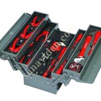 ELECTRICIAN TOOL BAG 5 COMPARTMENTS 45 PIECES,