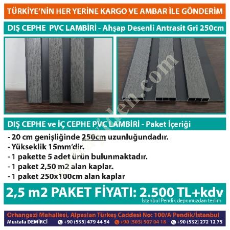 DIŞ CEPHE KAPLAMASI PVC LAMBİRİ PAKETİ 2,80 M2 KAPLAR, Çatı-Dış Cephe Kaplama Malzemeleri (Oluk- Panel)