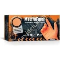 MASTERFORCE ORANGE NITRILE EXAMINATION GLOVES, Work Gloves