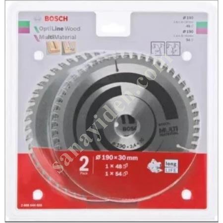 *BOSCH OPW MLTMTRL CIRCULAR SAW 190*30 MM 48/54 D SET OF 2, Hand Tools