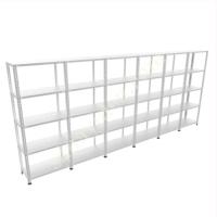 5 LAYERS 6 ADJACENT GALVANISED STEEL SHELVING. WAREHOUSE, Warehouse / Shelving Systems