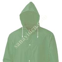 IMPORTED NEW GENERATION GREEN RAINCOAT WITH ZIPPER AND SNAP,