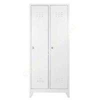 GREY STANDARD 2-PIECE WARDROBE 40X66XH185 CM, Industrial And Personnel Cabinets