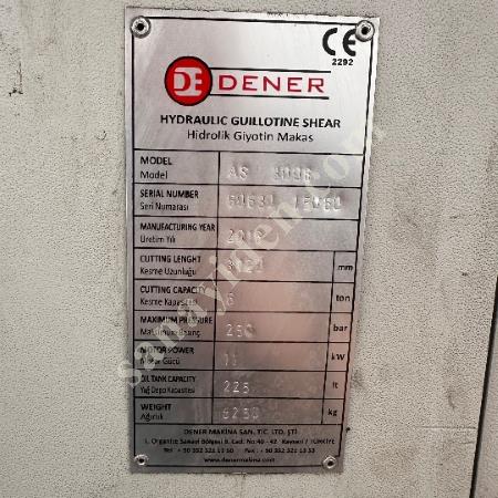 DENER MARKA 3 X 6 MM CNC HİDROLİK ABKANT PRES, Abkant Pres