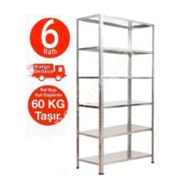 AÇIKMAĞAZAM6 LAYERS GALVANISED STEEL SHELF RACK 0.70-1 MM,