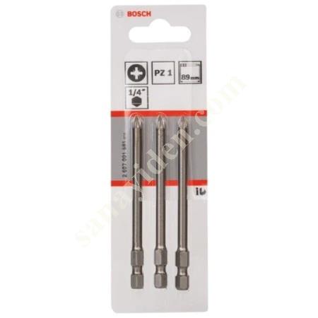 BOSCH BİTS UÇ YILDIZ EXTRA HARD PZ1 X 89MM 3 LÜ, El Aletleri