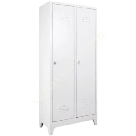 GREY STANDARD 2-PIECE WARDROBE 40X66XH185 CM, Industrial And Personnel Cabinets