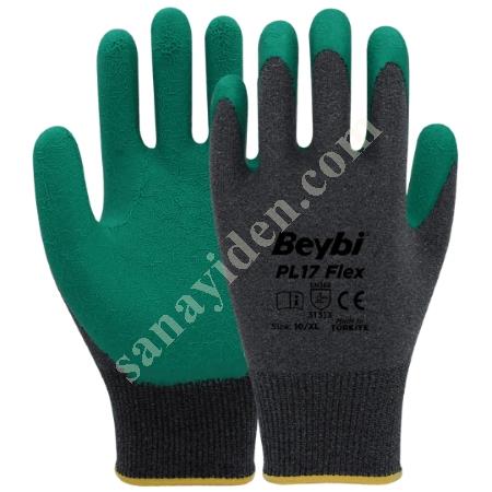 BEYBI PL-17 FLEX LYCRA KNITTED CRINKLE LATEX, Work Gloves