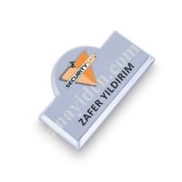 LARGE PRINT AREA MAGNETIC METAL BADGE, Other