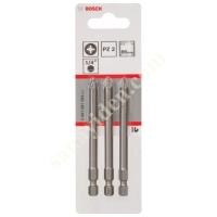 BOSCH BİTS UÇ YILDIZ EXTRA HARD PZ2 X 89MM 3 LÜ, El Aletleri