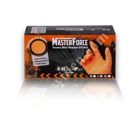 MASTERFORCE ORANGE NITRILE EXAMINATION, Work Gloves