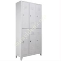 GREY STANDARD 6-PIECE LOCKER CABINET 40X97XH200,