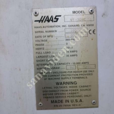 HAAS 1050 VF-3DHE FIYAT IÇIN ILETIŞIME GEÇIN , Vertical Machining Center