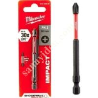 MILWAUKEE BITS PH2 90MM 1LI SHOCKWAVE, Hand Tools