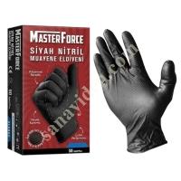 MASTERFORCE BLACK NITRILE EXAMINATION GLOVES,